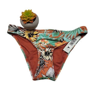 The Bikini Lab Floral ruched bikini bottom